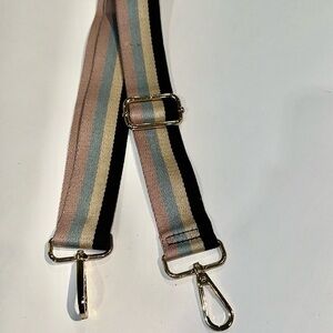 NWT cotton woven bag strap in stripes.